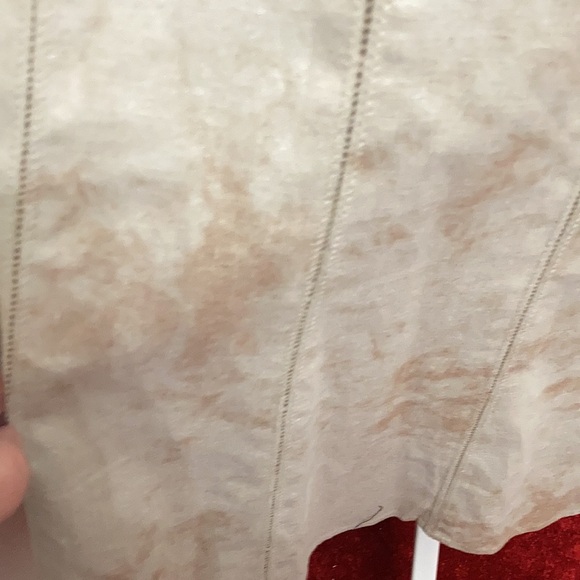 NWT Reba Cream with Tan Accents Midi Skirt Size 16 - Picture 10 of 12